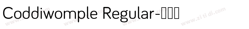 Coddiwomple Regular字体转换